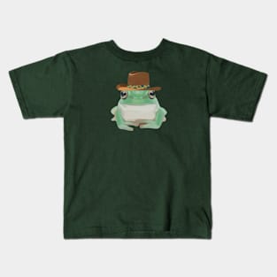 Cute Cowboy Frog Kids T-Shirt